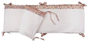 Tour de Lit Fleurs Rouges - 210x35 cm